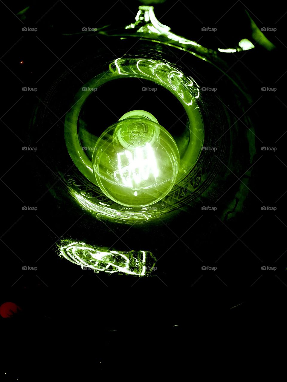 Close-up of Light Bulb - Abstract Art - Filtered Colors