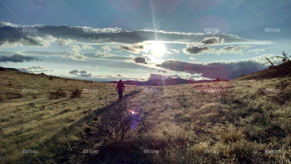 Kahneetah Hike. Taking a hike at sunset at Kahneetah on the Warm Springs reservation in Central Oregon.