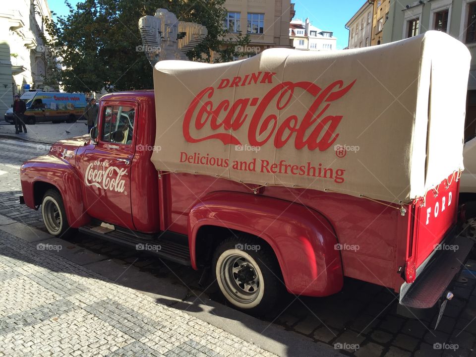 The Coca Cola car in Prag