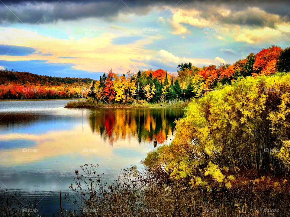 Beautiful view of fall in Au Train Michigan 