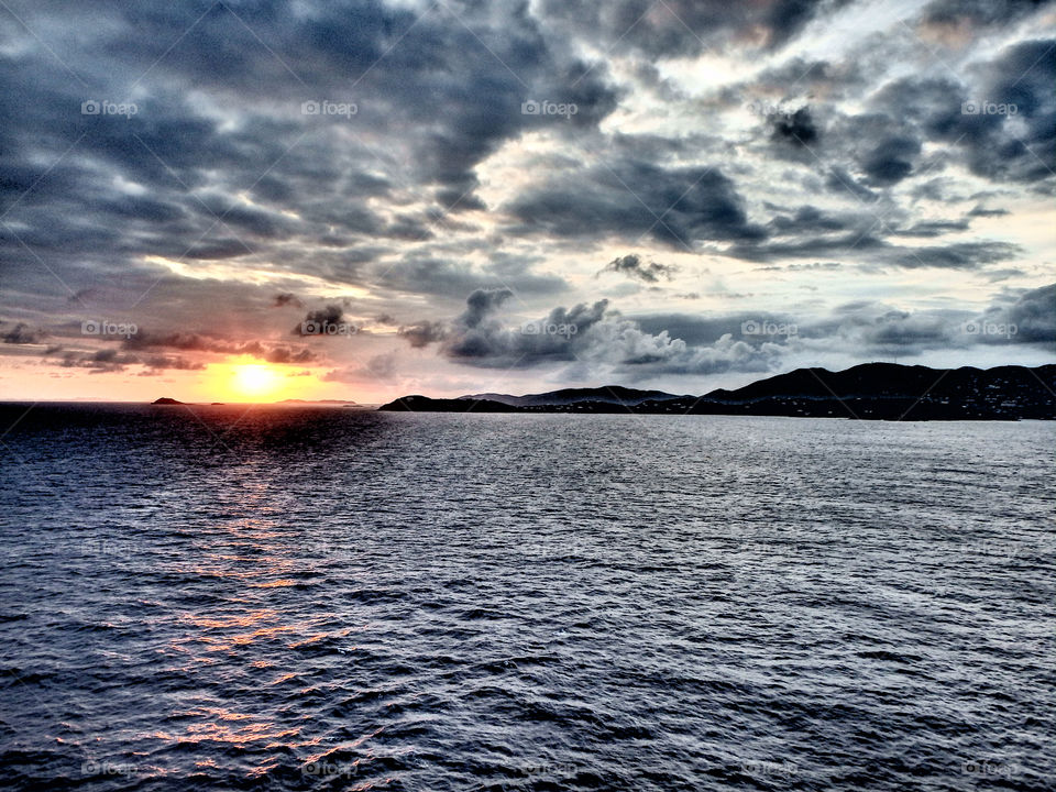 Sunset in St Thomas USVI