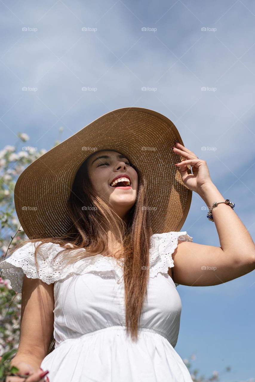 woman in spring