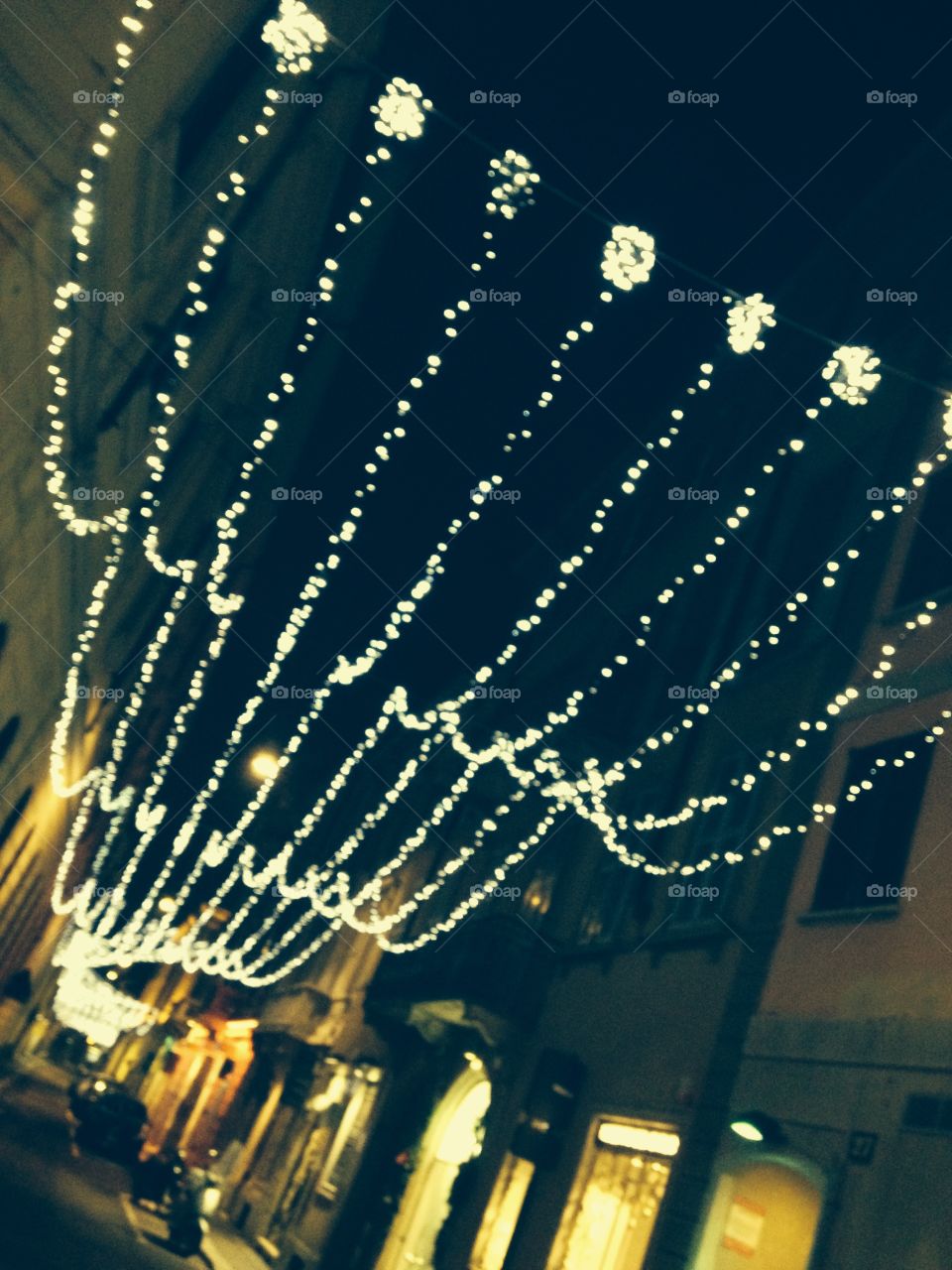 Christmas streets and light