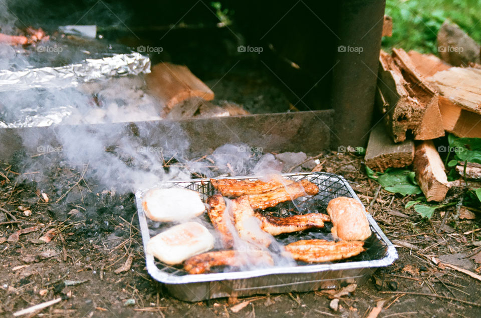 Foods cooking at outdoors