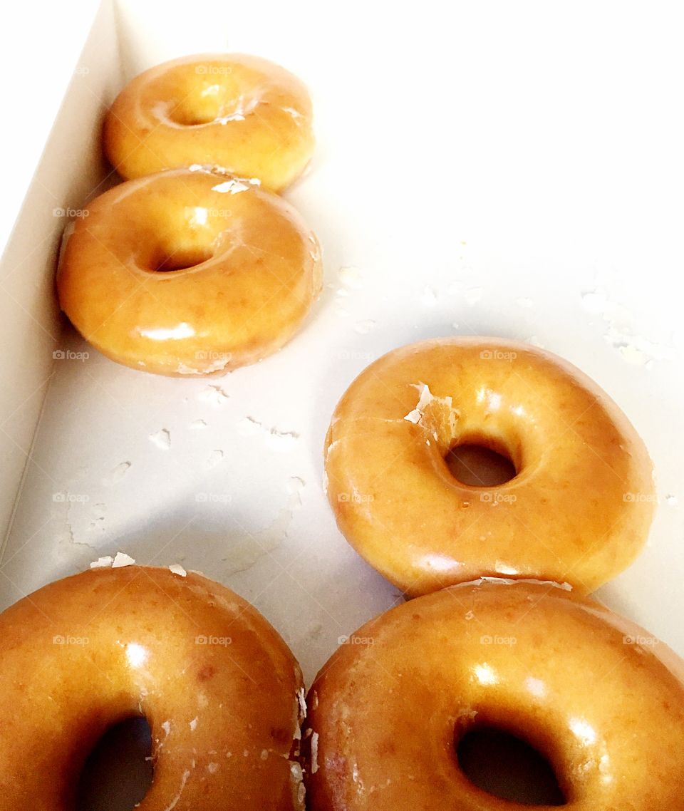 Close-up of doughnuts