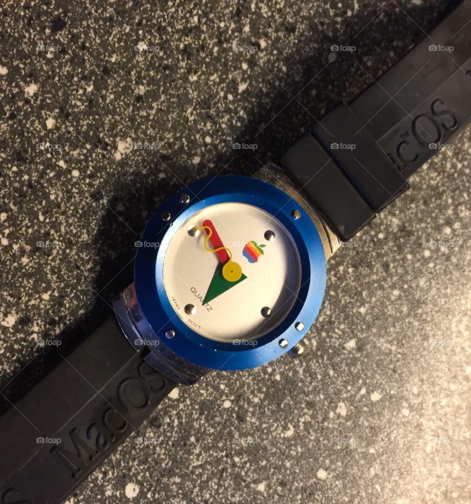 Apple watch. Many years ago I got this watch working in the computer sales business. Found it again not long ago. 
