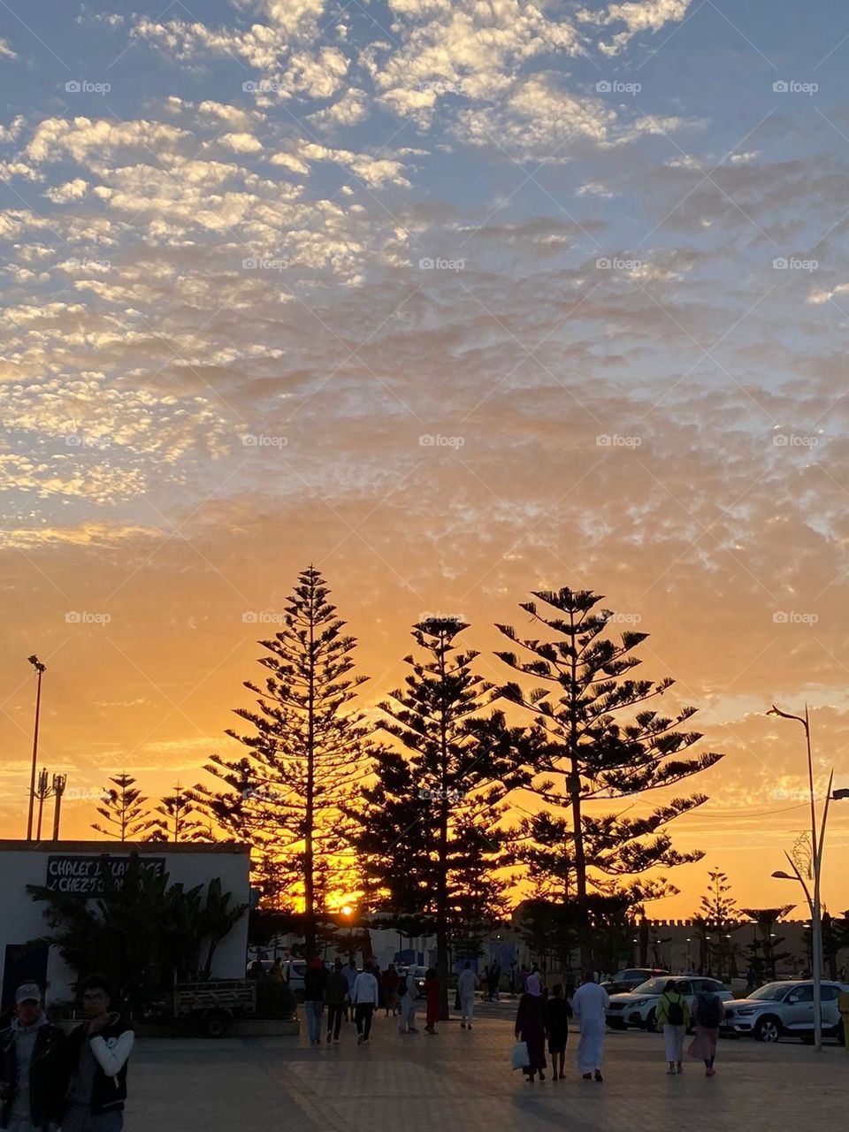 Beautiful and magic sunset at essaouira city in Morocco.