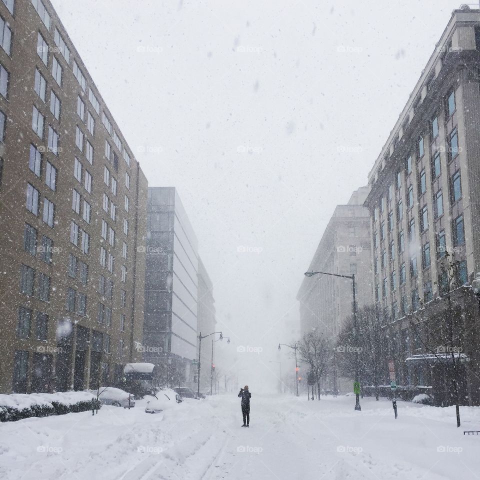 Snowy Winter in Washington, DC