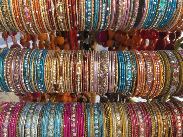 Multicolored Indian bangles