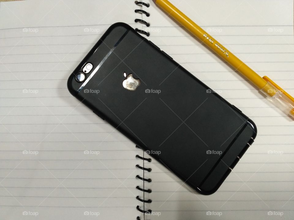 Notebook, Pen, iphone