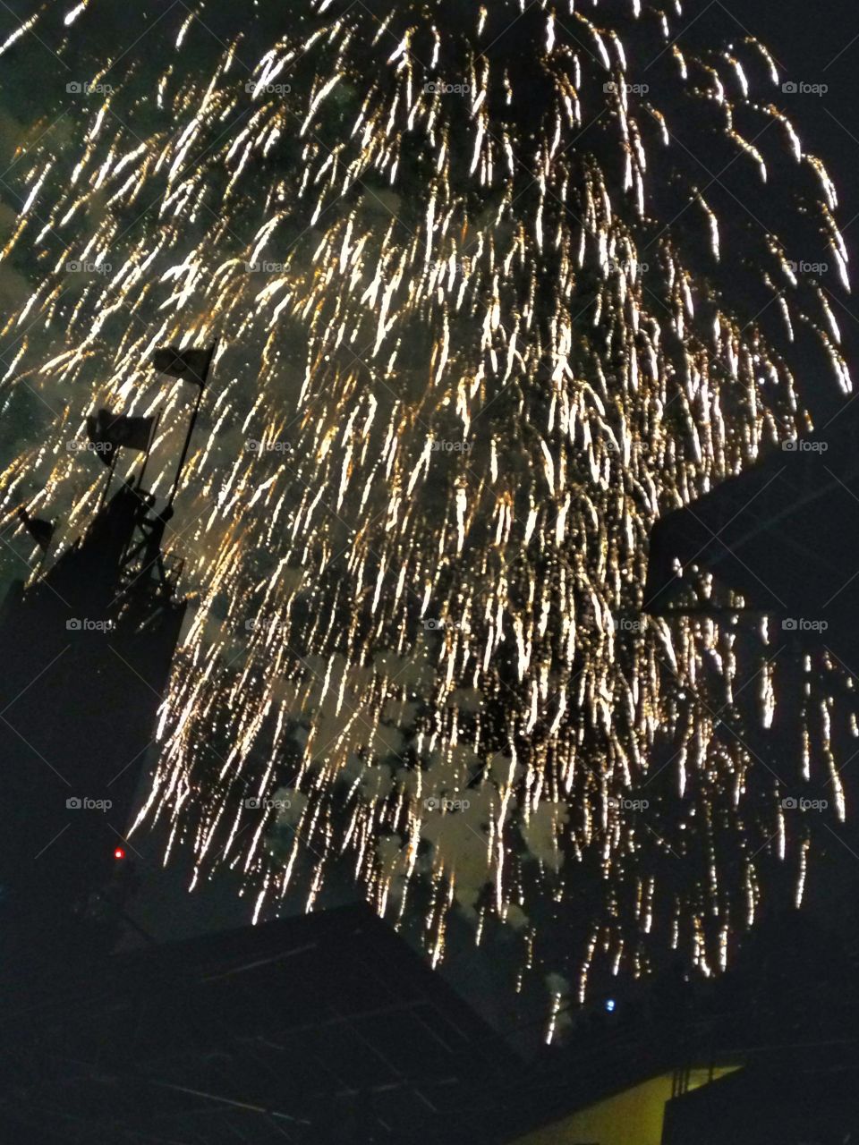 Showers of light. Fireworks at globe life park in Arlington Texas 