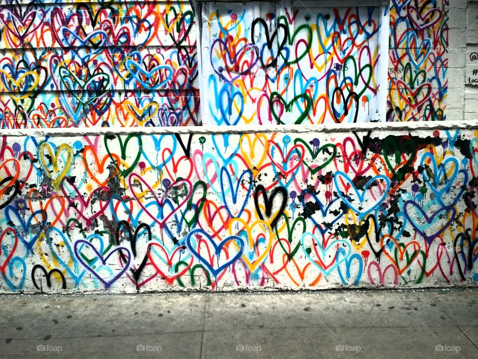 Hearts of Little Italy. Hearts in all sizes and colors we are all one no matter what color we are!