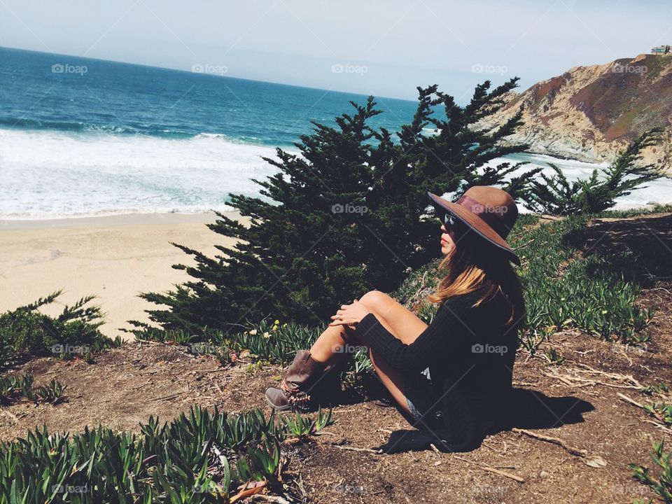 Relaxing at the beach