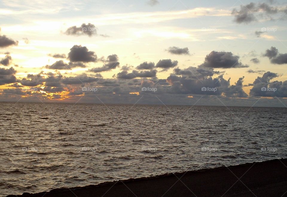 sunset at the northsea