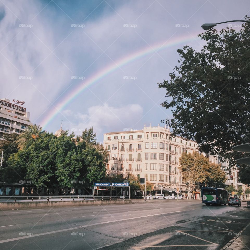 Rainbow in the city 