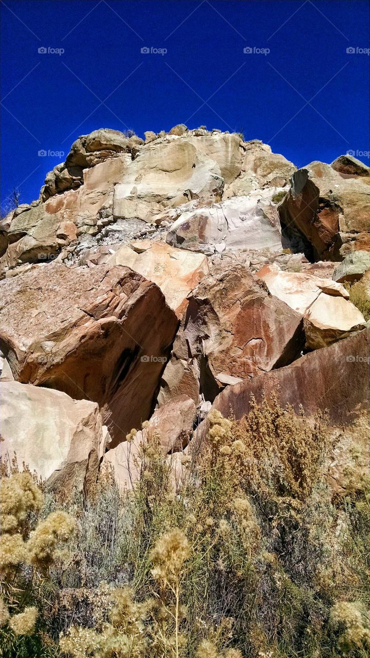 Scenic beauty in rock cliffs of far west Colorado