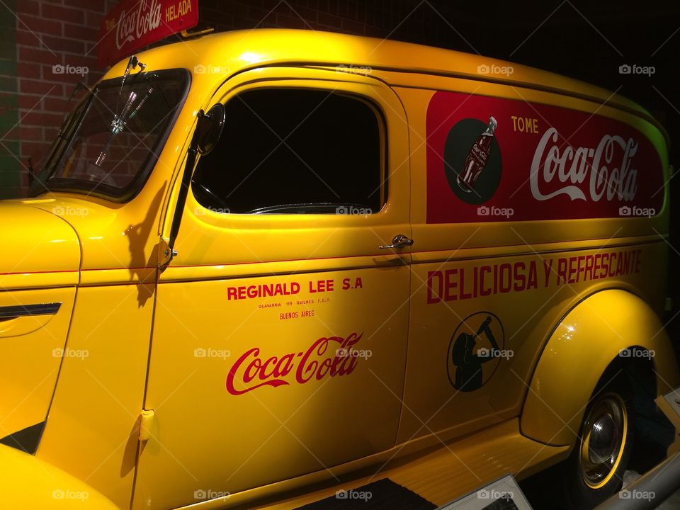 Vintage Coco Cola delivery truck at the World of Coke - Atlanta, GA