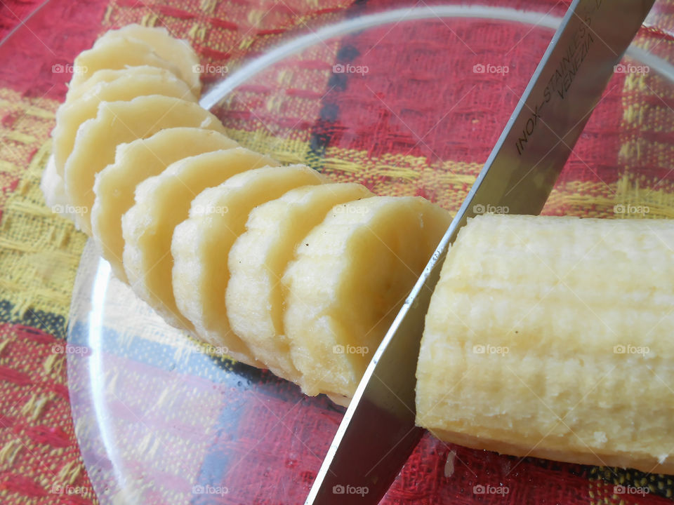Slicing Ripe Banana