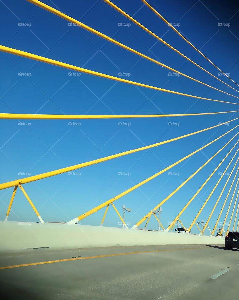 Landscape photo of the Skyway bridge.