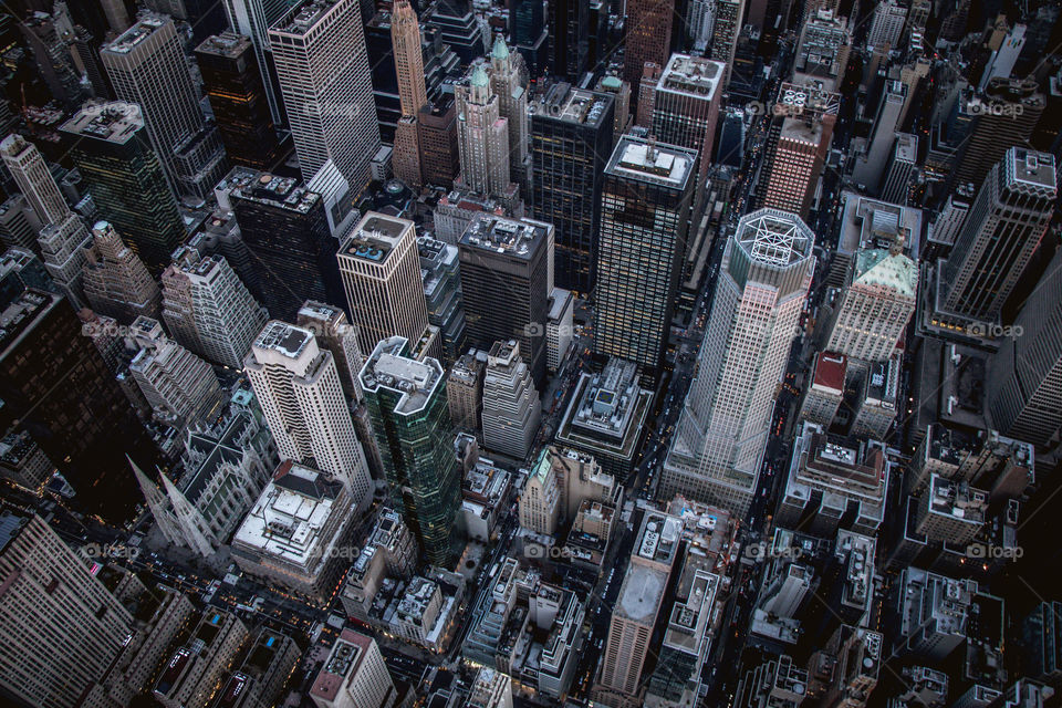Aerial view of Manhattan, New York City