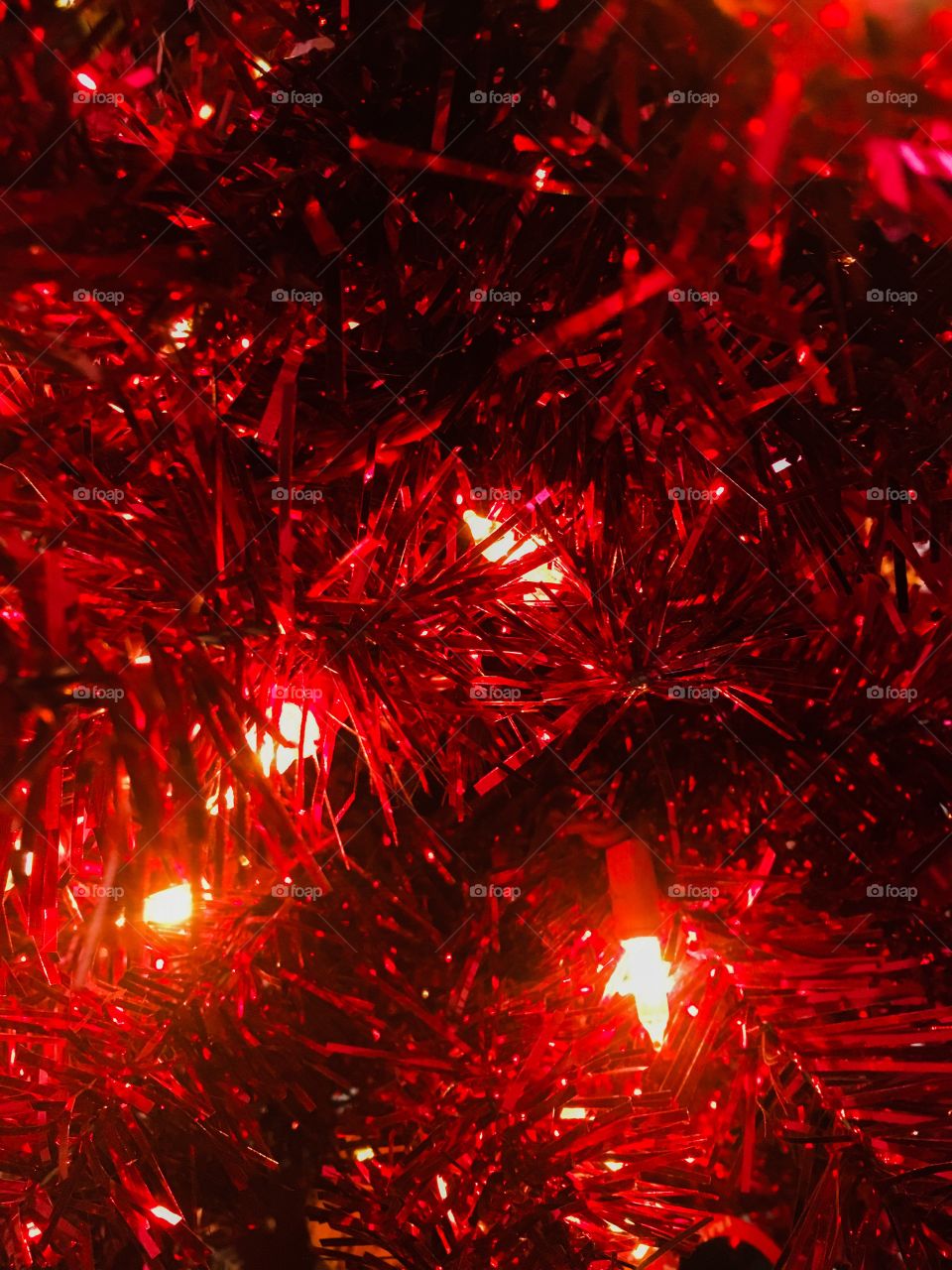 Red tinsel