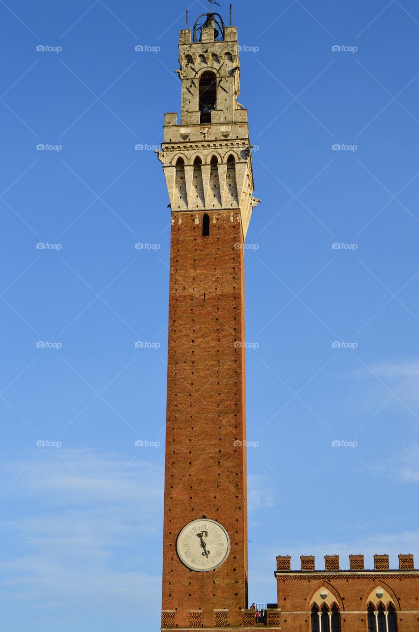Torre del Mangia, Torre Campanario del Palacio Comunal de Siena (Siena - Italy)