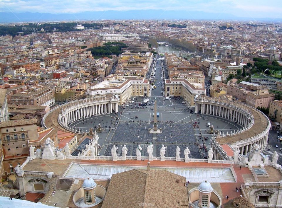 Look down on the Vatican 
