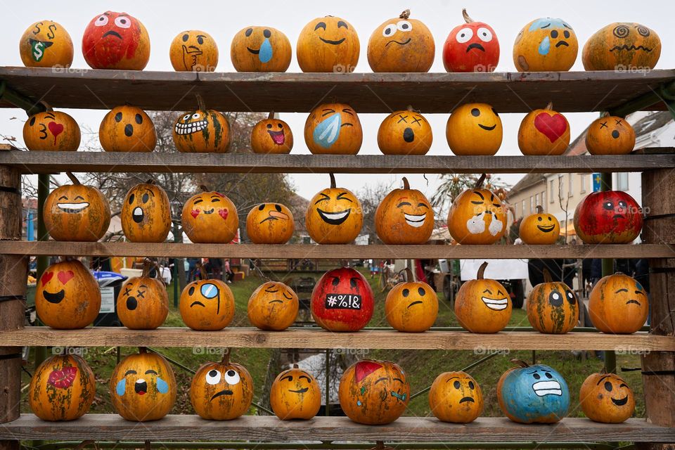 Painted pumpkins 