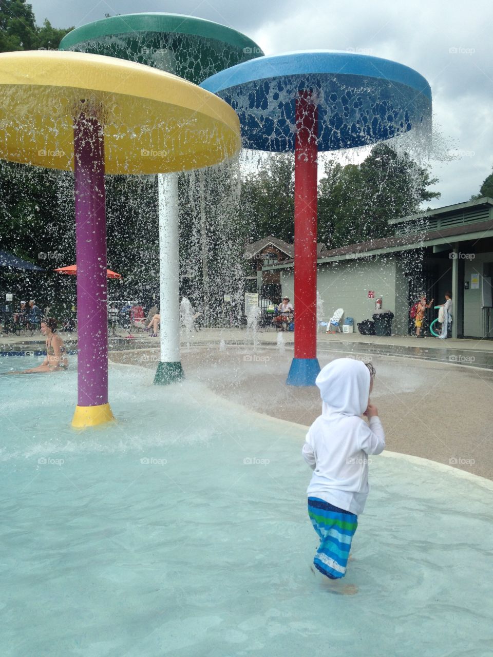 Pool Day. Playing at the pool in Black Mountain, NC.