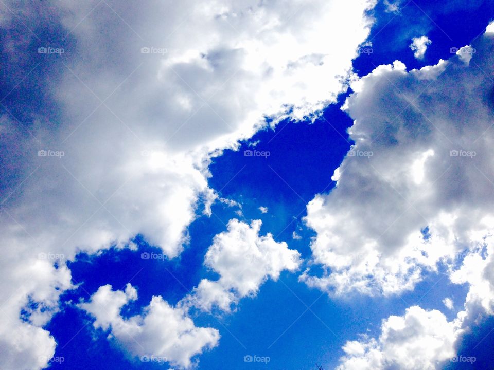 vivid color sky blue with clouds. vivid color sky blue with clouds