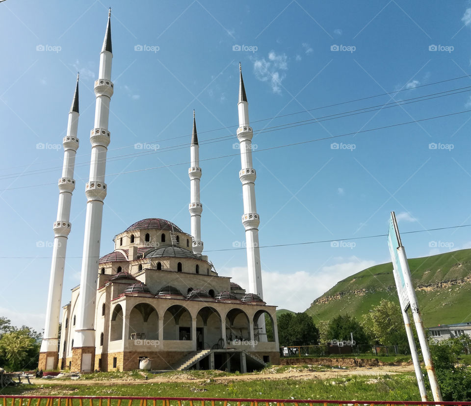 Beautiful mosque under construction