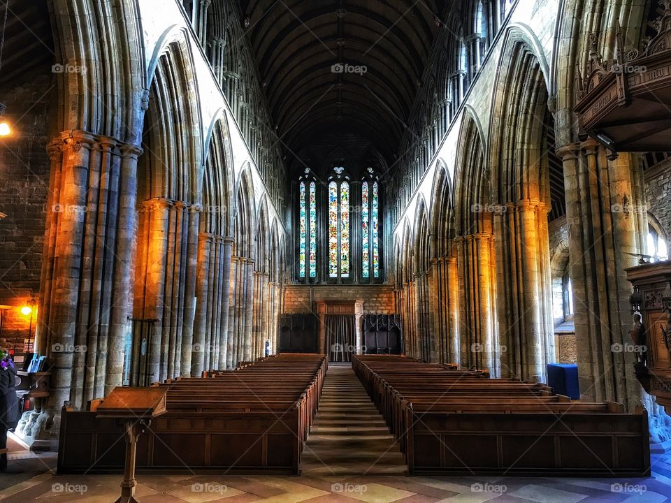 Inside the beautiful Dunblane Cathedral 