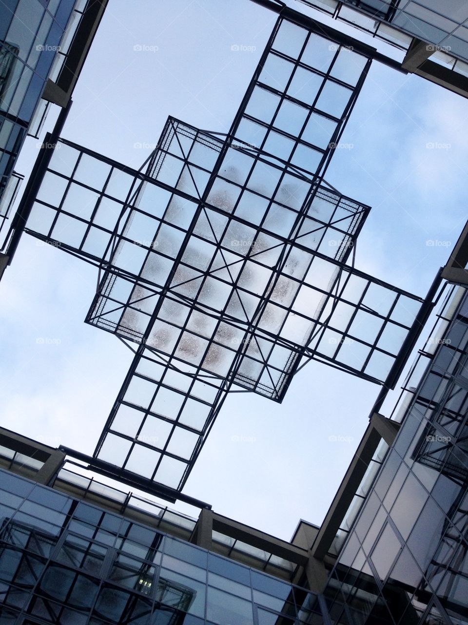 Roof of the courtyard of a business center