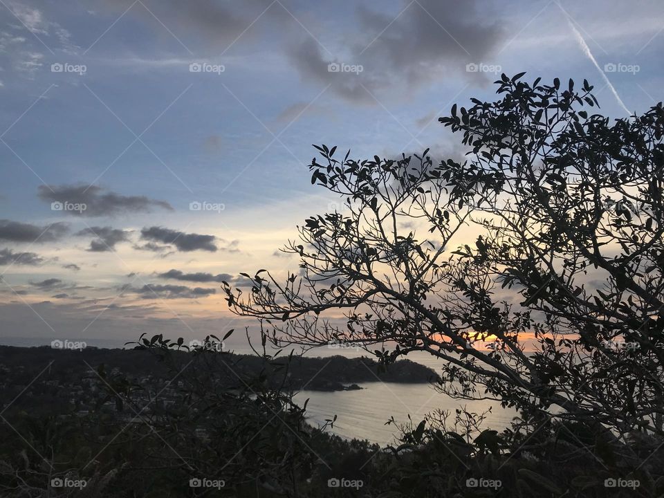 Atardecer desde la montaña 