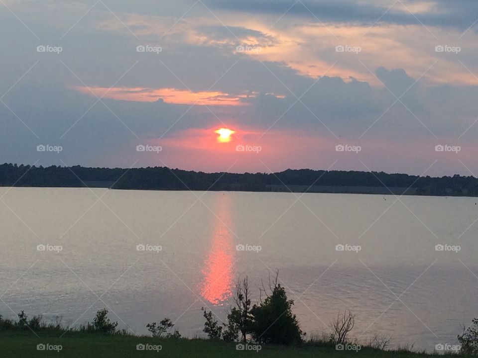 Clarksville, VA sunset on the lake