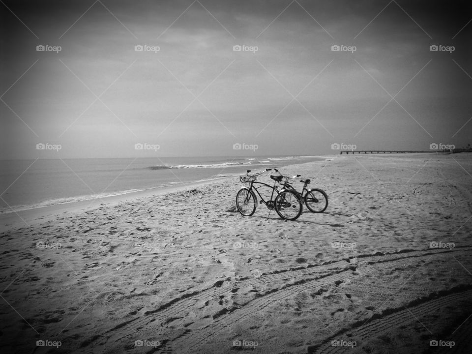 Bikes on the beach