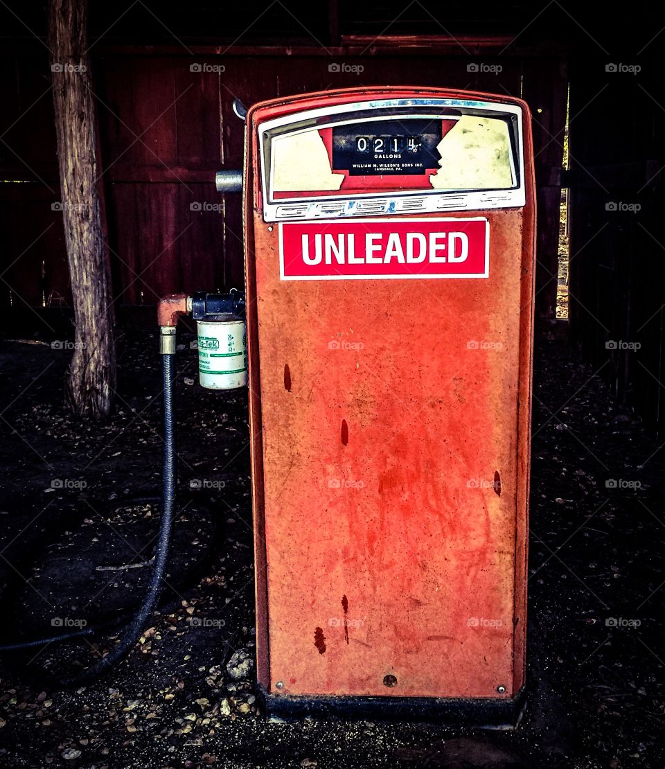 Old gas pump