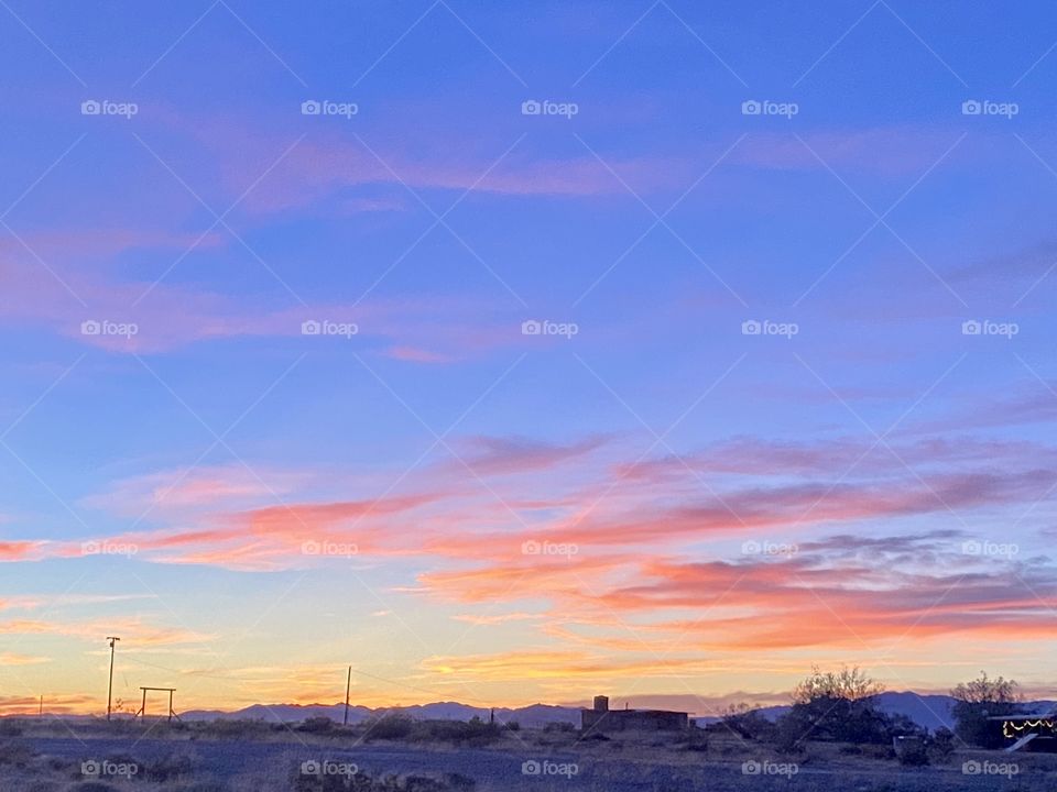 Beautiful Sunset Desert Sky
