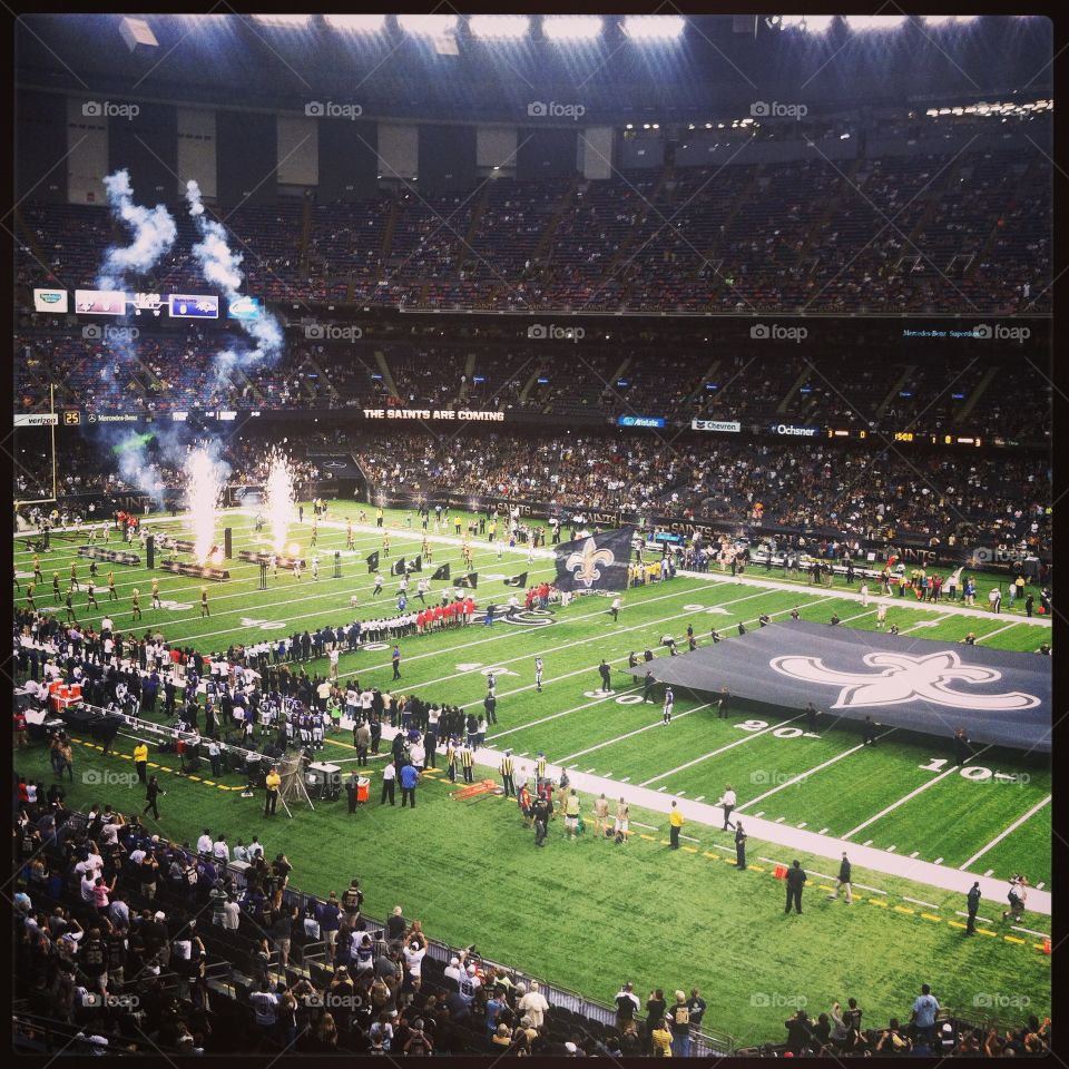 Sunday with the Saints in the Superdome. 