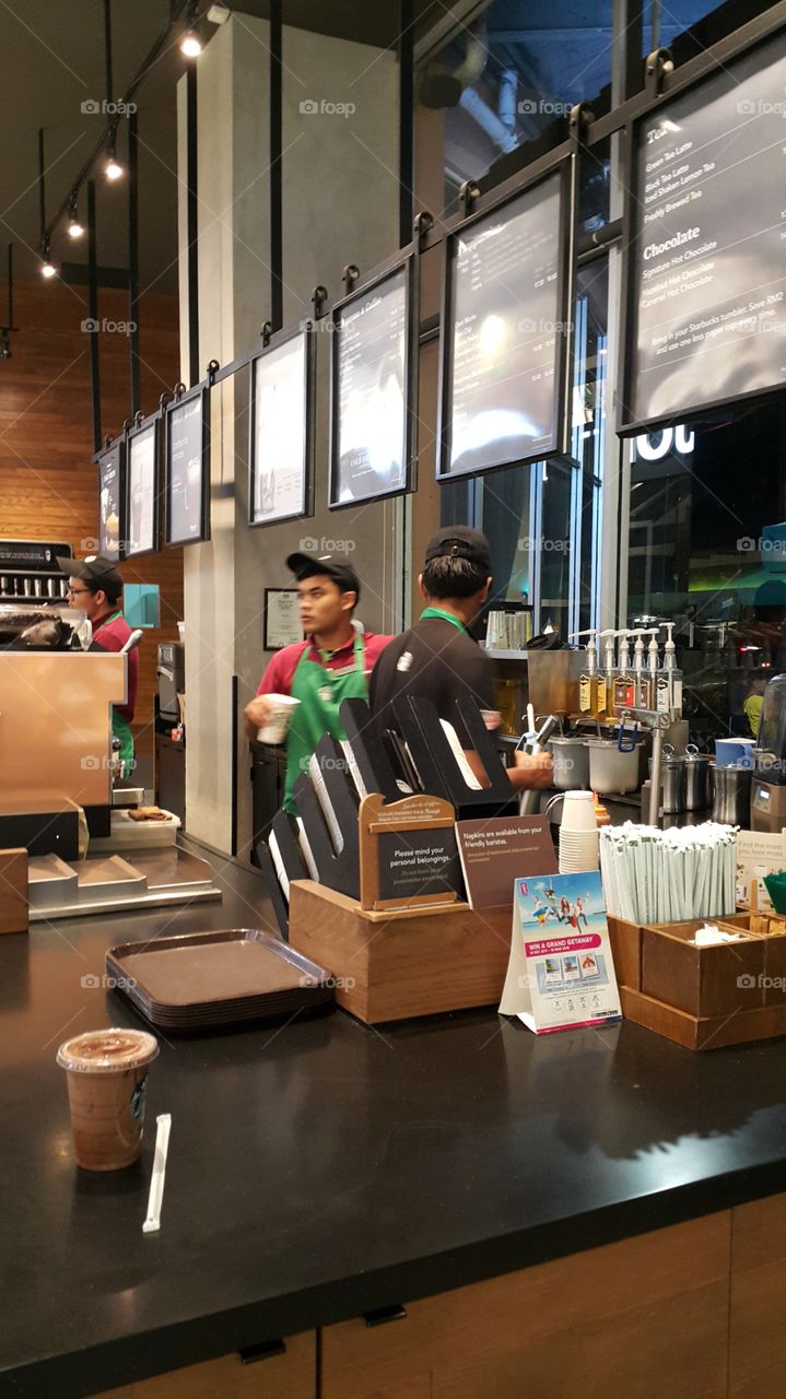Starbucks barista at Seremban 2 satellite Malaysia