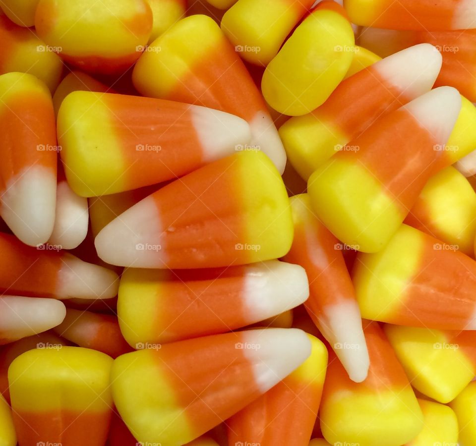 Full frame of sugary candy corn