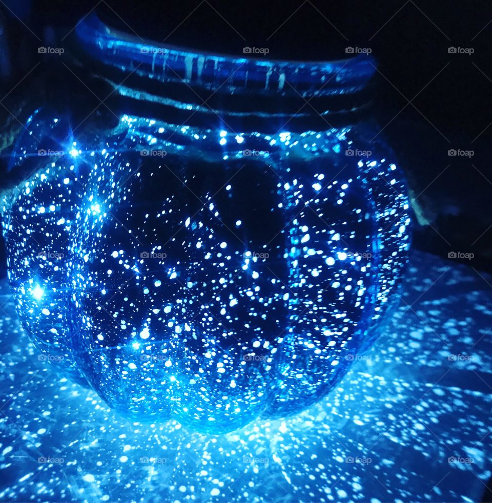 Solar lamp light blue shine 