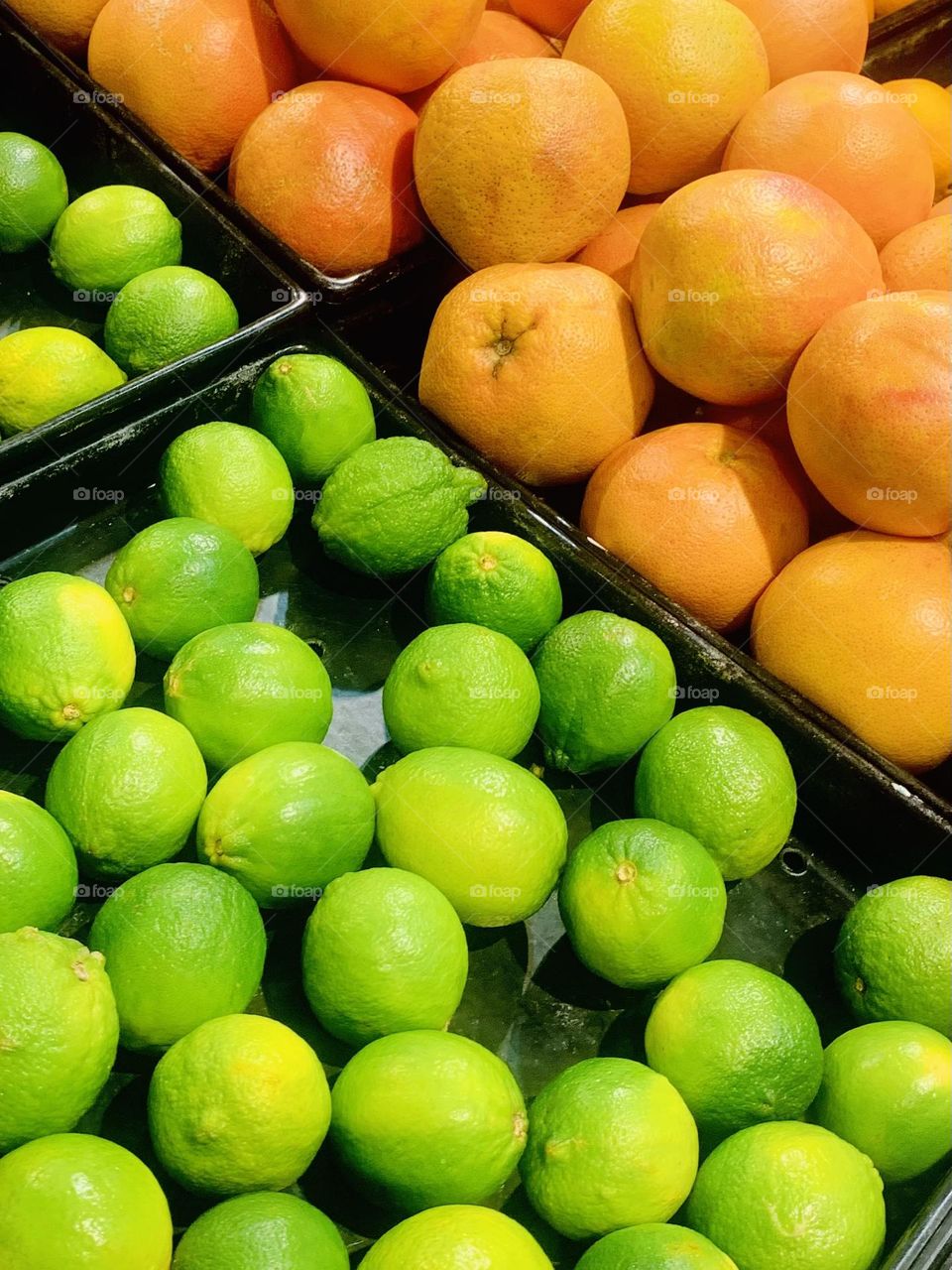 Grapefruits and limes