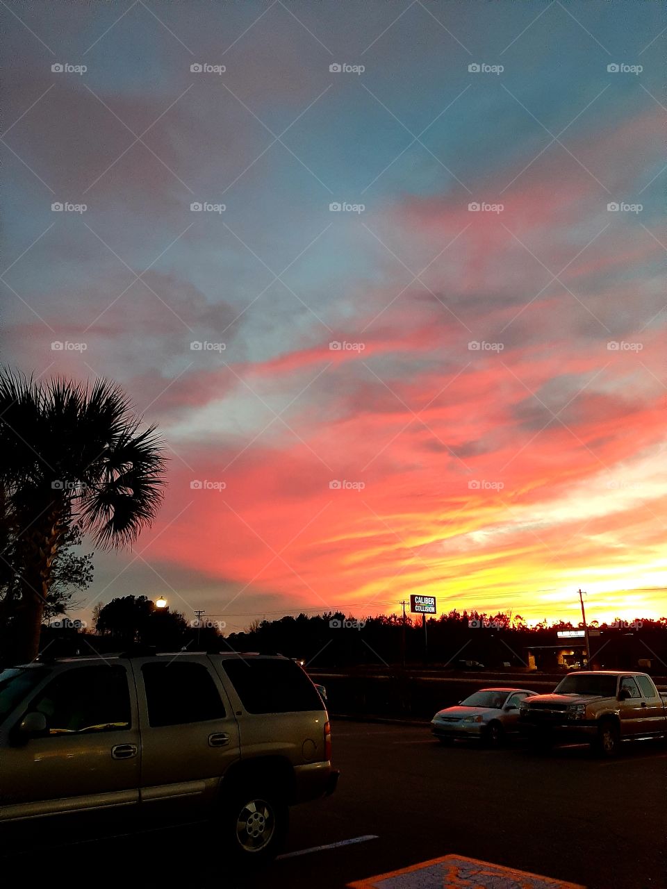 I had to go outside and get this shot it was beautiful. I wanted to just leave work and sit somewhere and watch this sunset.