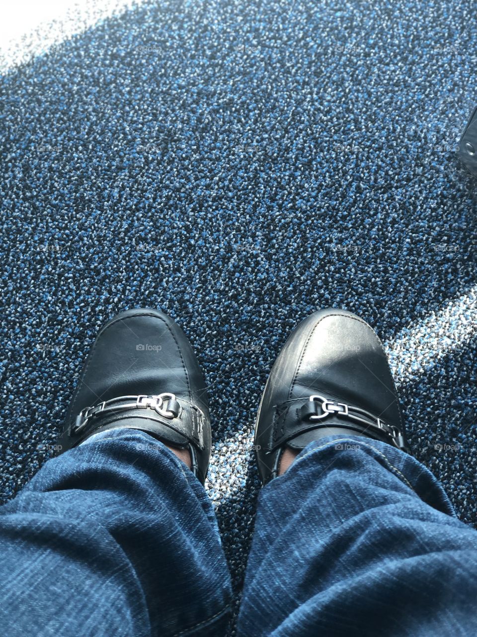 Sensible shoes goes well with jeans