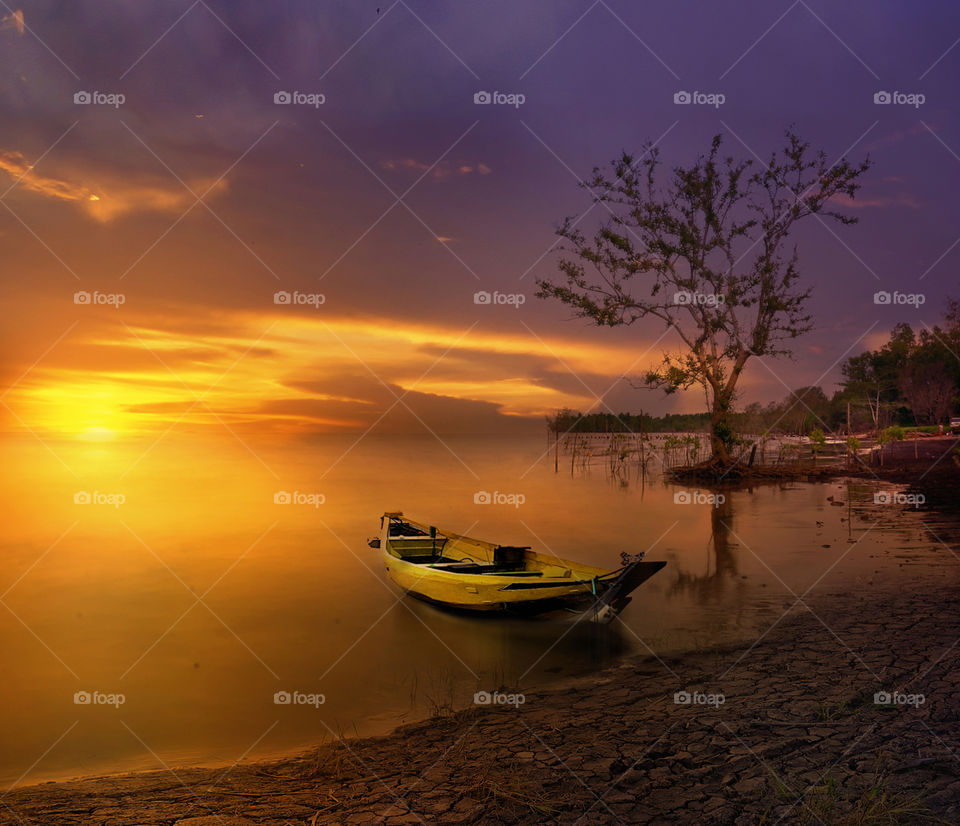 sunset at tanjung beach