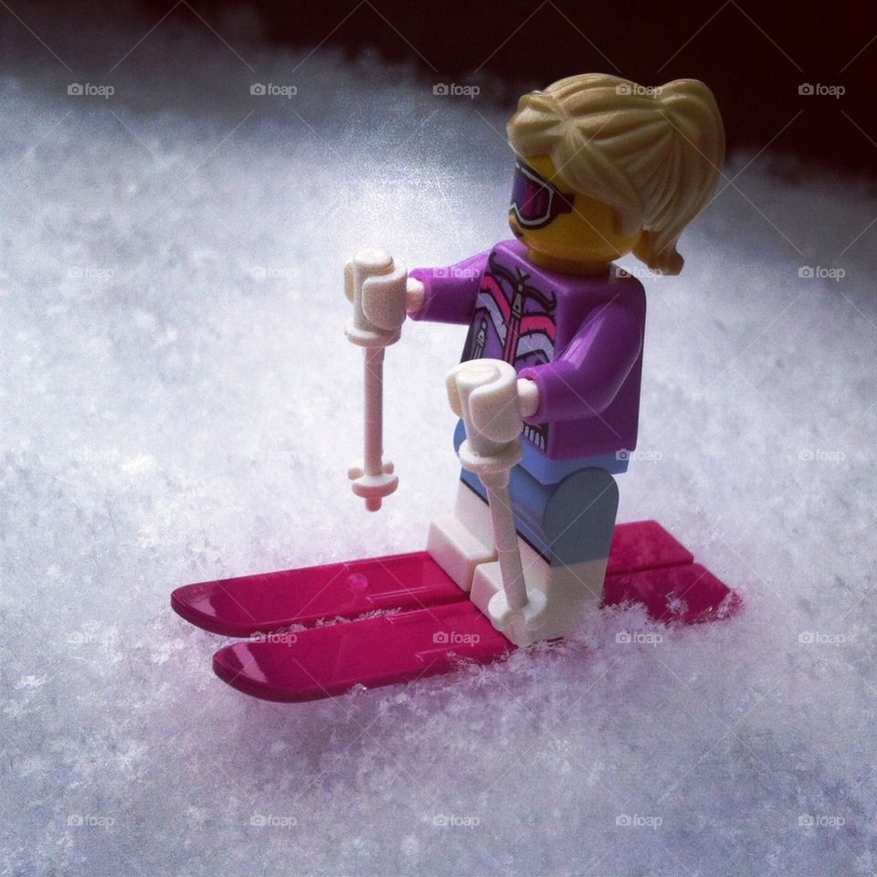 Lego figure in the snow