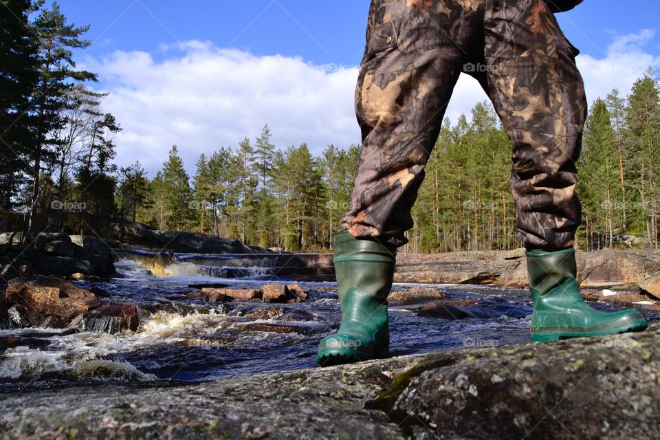 Man in the river