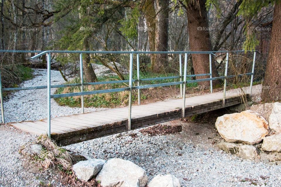 Bridge over dry riverbed