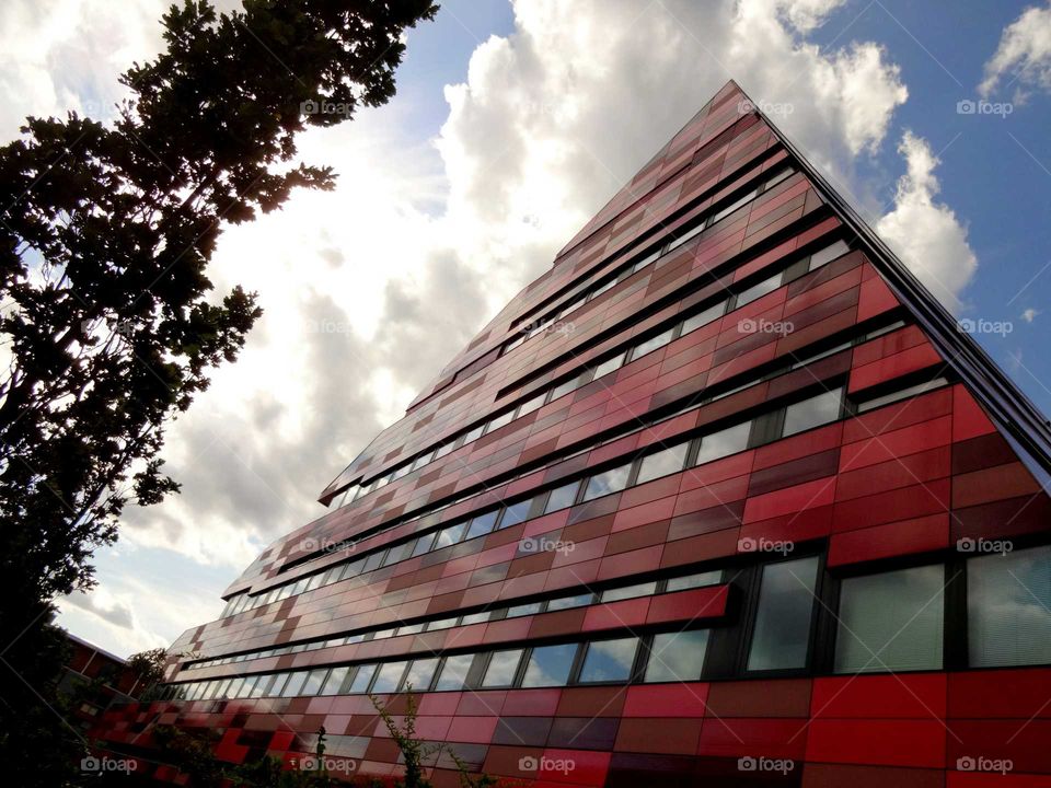 architecture. different architecture in the Jubilee Campus, University of Nottingham in Great Britain